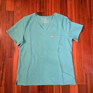 Figs Women's Top in Aqua Blue